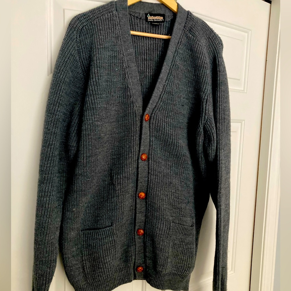 Timber Ridge Mens / Unisex Vintage knit Cardigan Sweater Size XLT